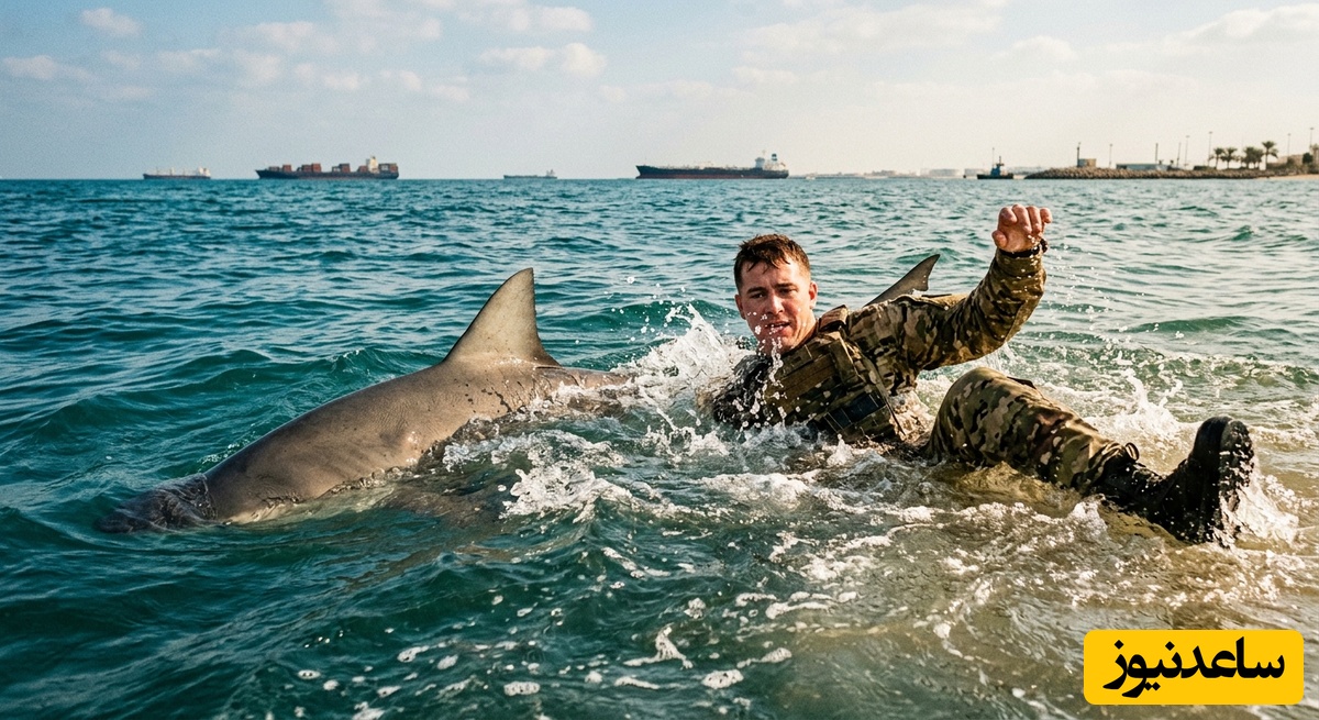 کوسه‌های خلیج فارس منتظر نظامیان آمریکایی هستند+فیلم
