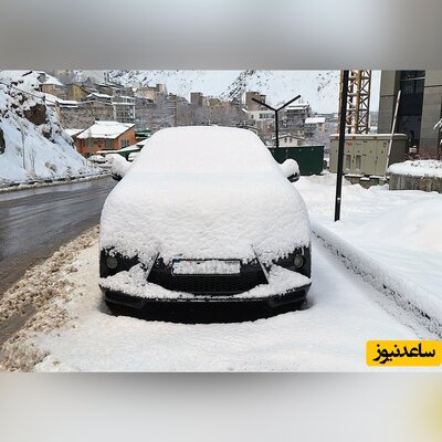 تصویری حیرت انگیز از ارتفاع برف در شهرک باغمیشه تبریز/ چه جوری میرسن خونه هاشون؟