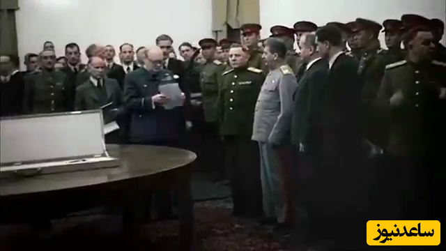 ویدیوئی تاریخی و رنگى از "کنفرانس‌ تهران" در محوطه سفارت شوروی در تهران با حضور چرچیل