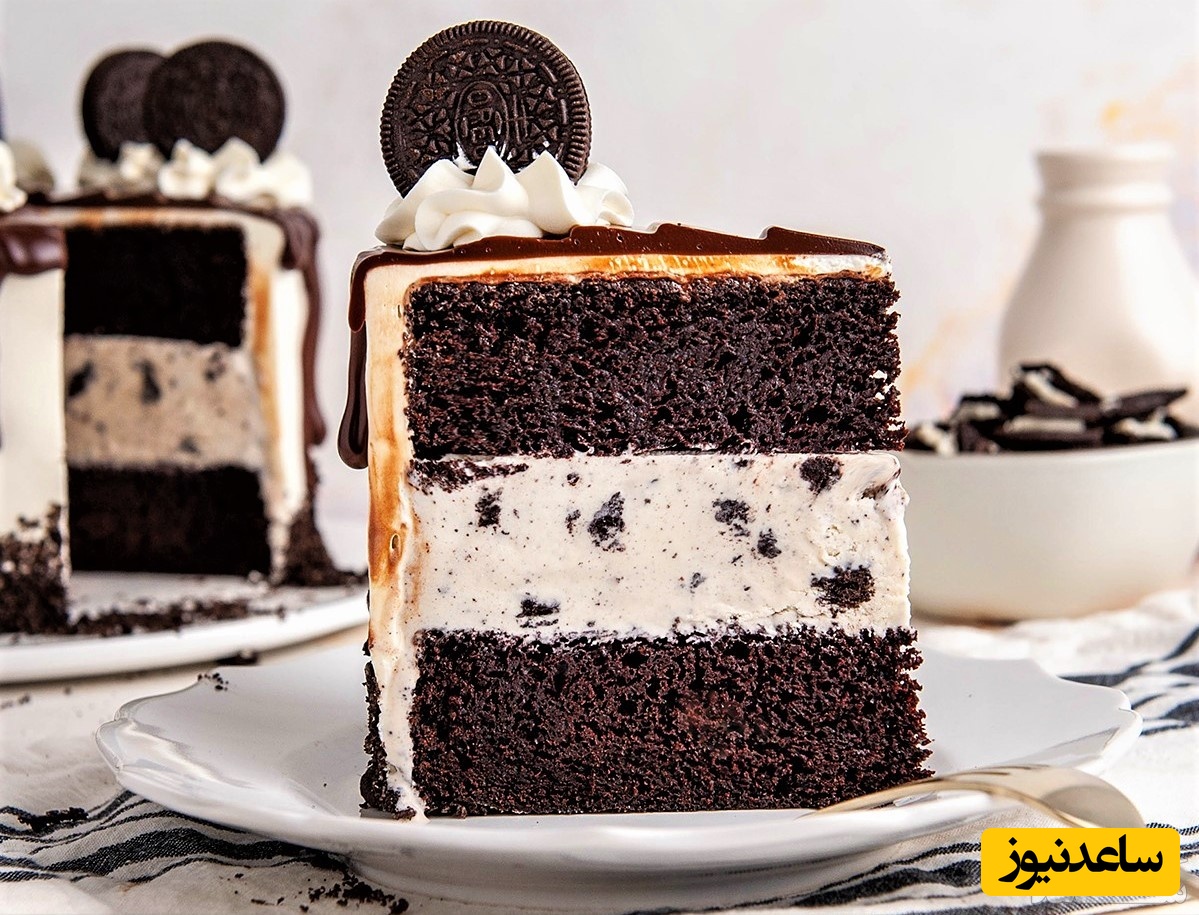 روش تهیه کیک بستنی با چیپس شکلاتی لذیذ+ عکس