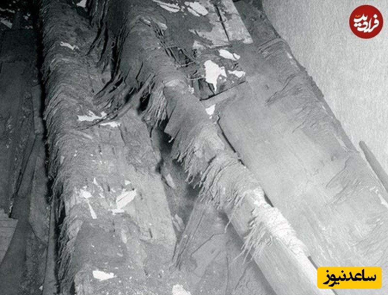 عکسی که در زمان کشف الوارهای کشتی در سال 1954 گرفته شد