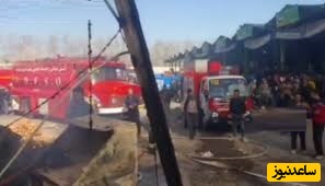 سقوط بالگرد در میدان میوه و تره بار شهر درچه اصفهان/ بالگردِ ارتش بوده است