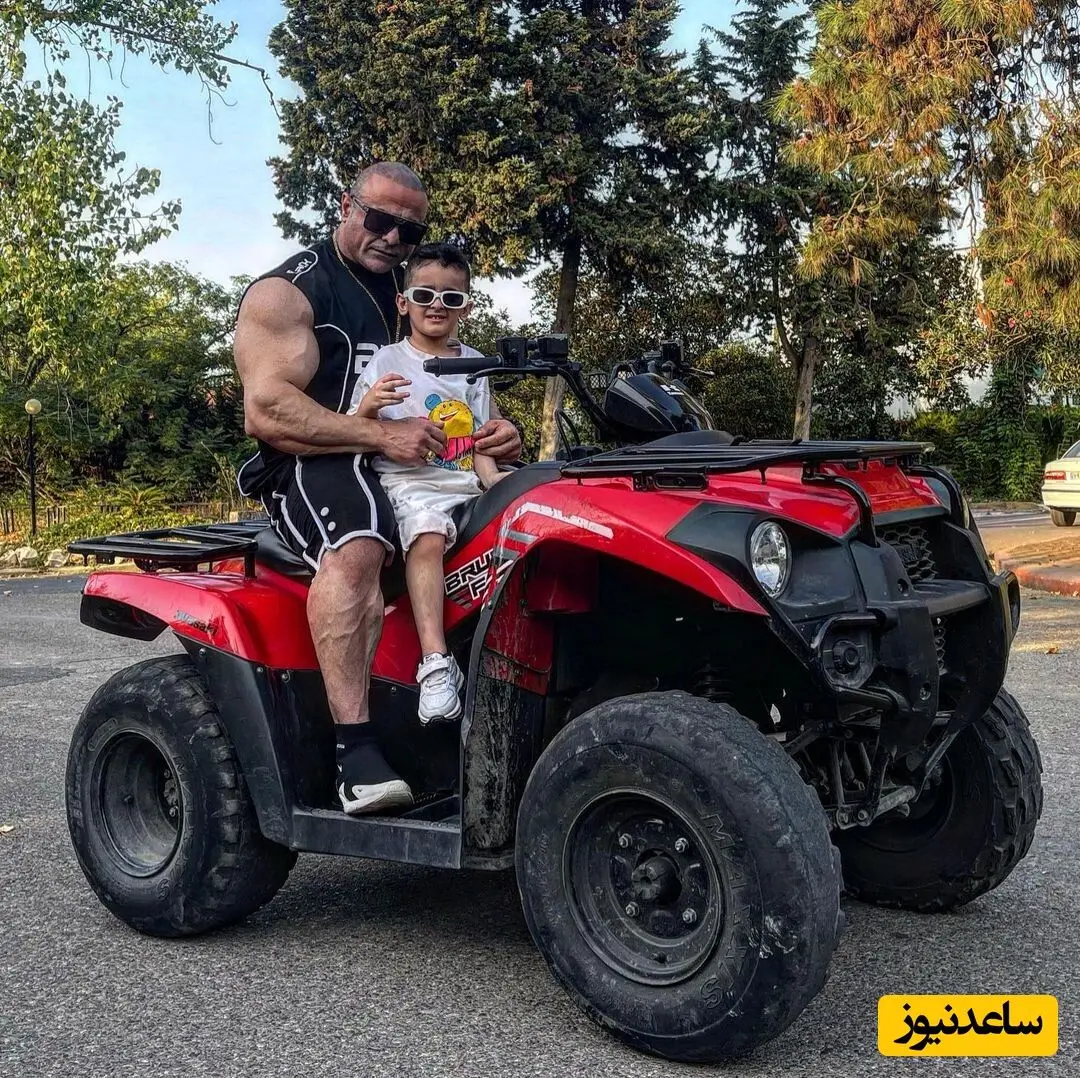 سنگ تمام جعفر غفارنژاد، رقیب شمالی هادی چوپان برای جشن تولد پسر کوچولوی بانمکش/ بابای قهرمان داشتن اینجوریه😍+عکس