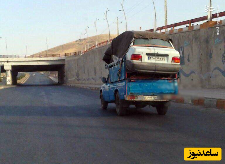 خلاقیت تحسین‌برانگیز و خنده‌دار راننده نیسان بی‌اعصاب ایرانی در نوشته پشت کامیونی حماسه آفرید/ سرنوشت پراید دیگه دست خودش نیستا😂