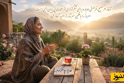 شکرگزاری صبحگاهی/ 12 پیام شکرگزاری صبحگاهی ویژه و خاص | جملات ناب برای شروع روزی سرشار از آرامش و برکت / شکرگزاری امروز 10 تیر 1405 + ویدئو