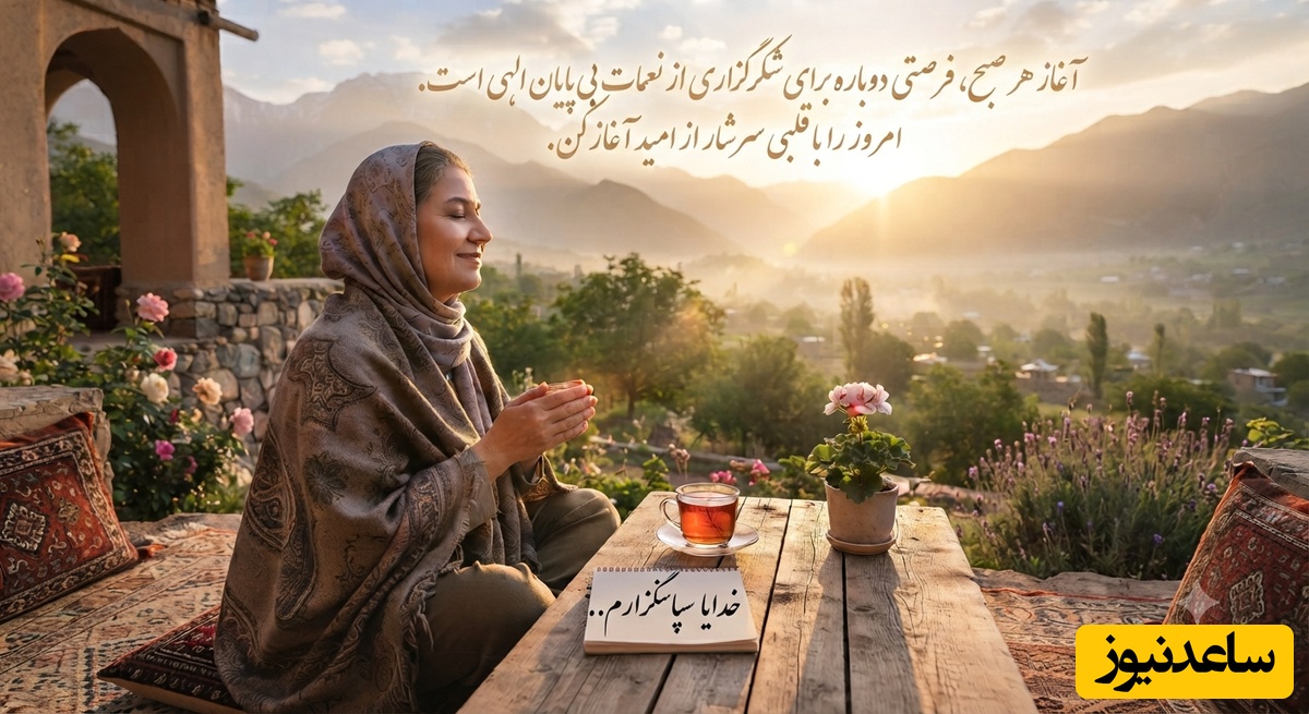 شکرگزاری صبحگاهی/ 12 پیام شکرگزاری صبحگاهی ویژه و خاص | جملات ناب برای شروع روزی سرشار از آرامش و برکت / شکرگزاری امروز 10 تیر 1405 + ویدئو
