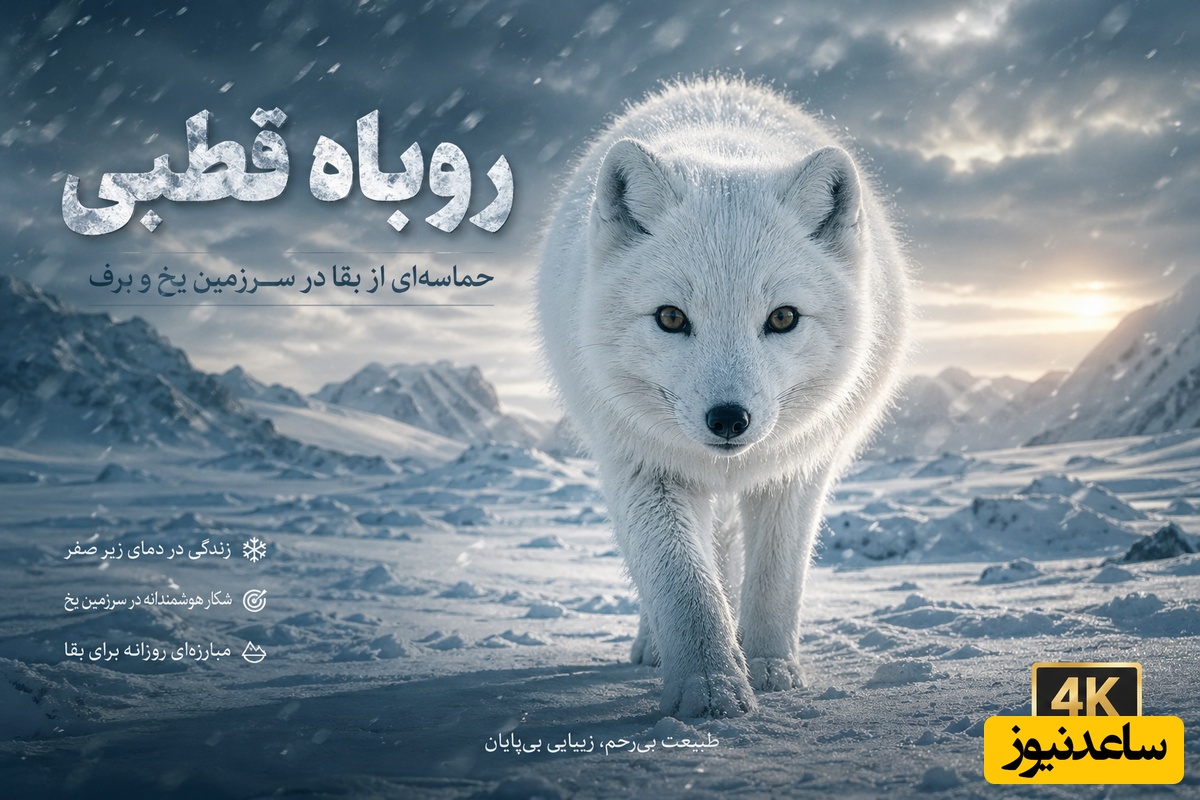 (ویدئو) مستند حیات‌وحش / روباه قطبی، حماسه ای از بقا در برف و یخ
