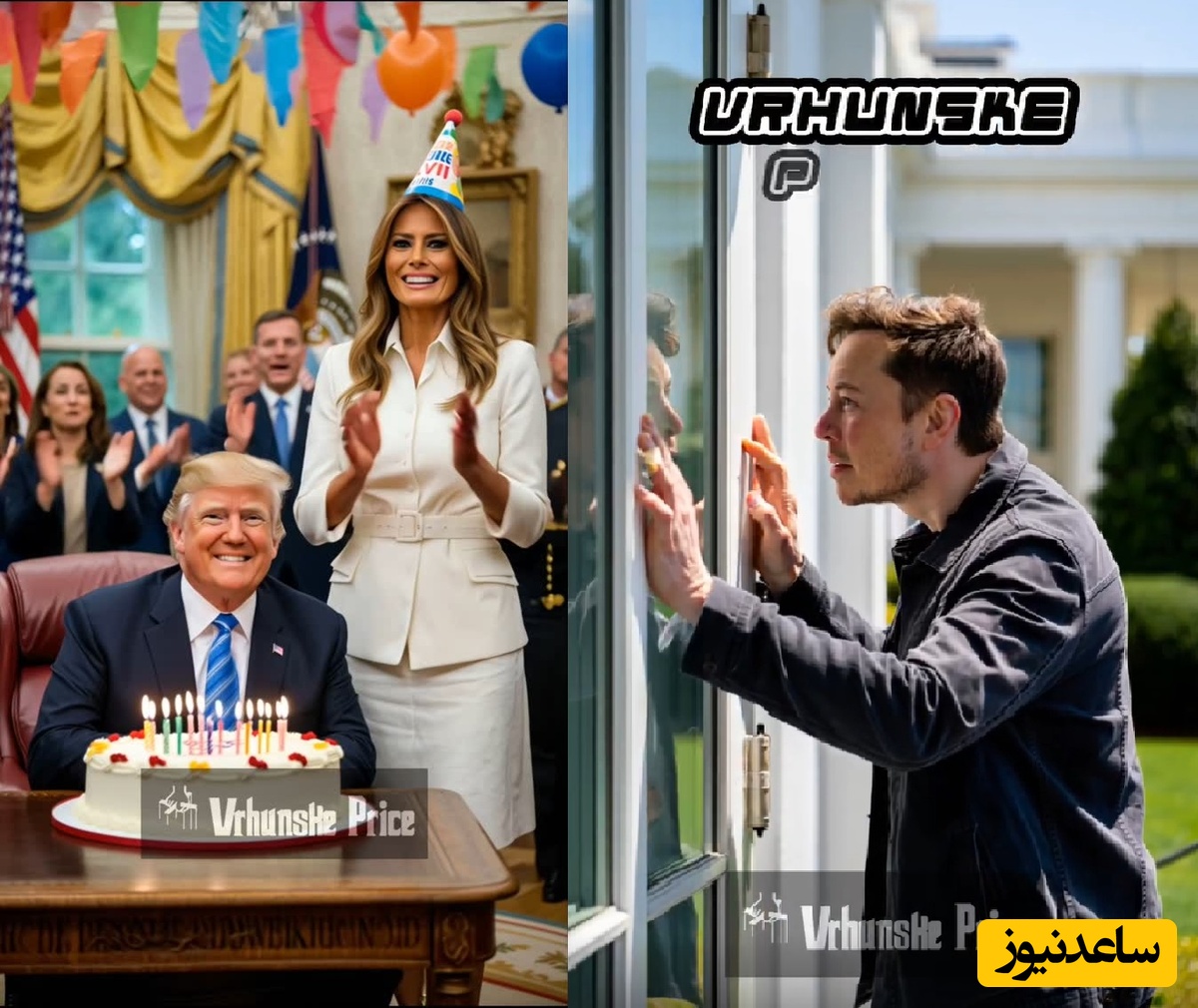 تولد لاکچری ترامپ با حضور رهبران کشورها / همچنان با ایلان ماسک قهره، چه با حسرت از پشت پنجره نگاه میکنه + ویدئو