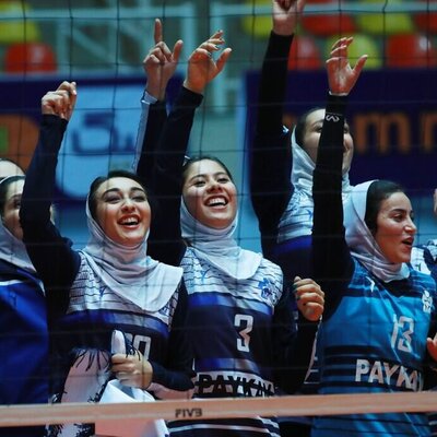 رقص و شادی دختران والیبالیست ایران پس از قهرمانی در لیگ برتر + فیلم