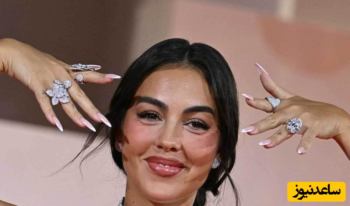 (عکس) ایده طرح ناخن قرمز بلند به سبک جورجینا، همسر رونالدو / رنگ قرمز در کنار انگشترهای گران قیمتش خودنمایی میکنه