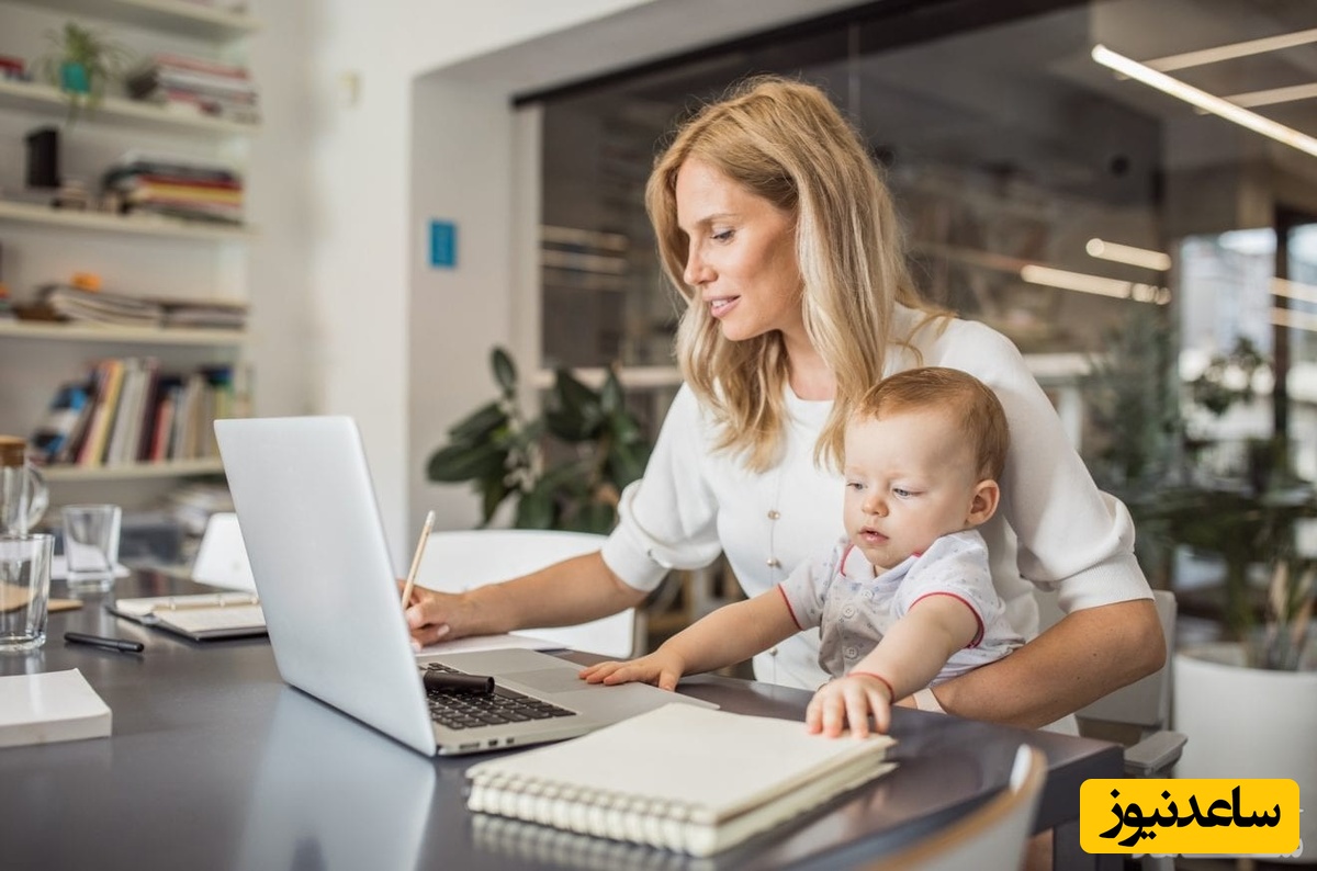 زن با بچه