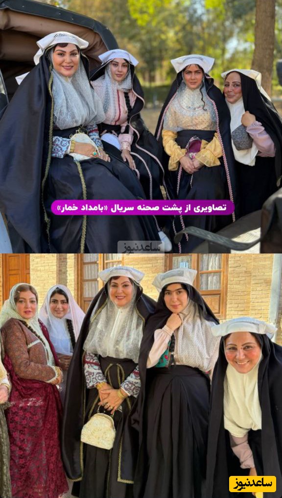 دورهمی بازیگران «بامداد خمار» در پشت صحنه