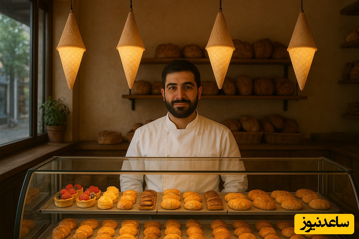 خلاقیت مشاغل؛ ابتکار جالب شیرینی‌فروش خوش‌ذوق در نصب چرغهایی به شکل قیف قنادی در مغازه‌اش+ویدیو/ چقدر بامزه بود👌