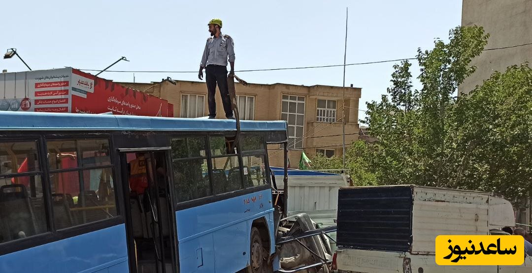 تصادف اتوبوس شرکت واحد تبریز 