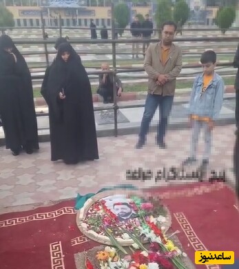 عزاداری آذری زنان فامیل سر خاک شهید مالک رحمتی+ویدئو