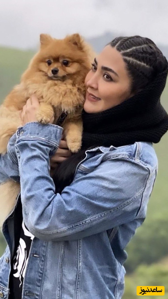 ژست غم باد گرفته مریم معصومی با لباس قشنگش