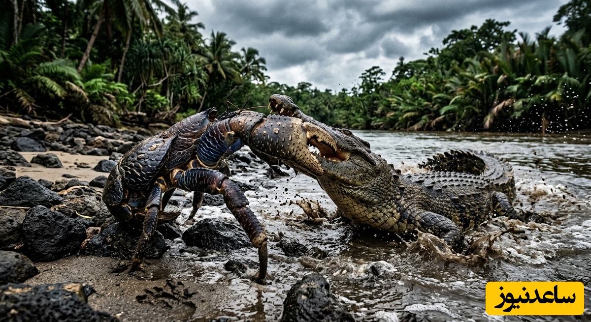 قانون جنگل؛ مستند حیات وحش/نبرد خرچنگ و تمساح/ وقتی انبرهای فولادی با آرواره‌های مرگ روبرو می‌شود!
