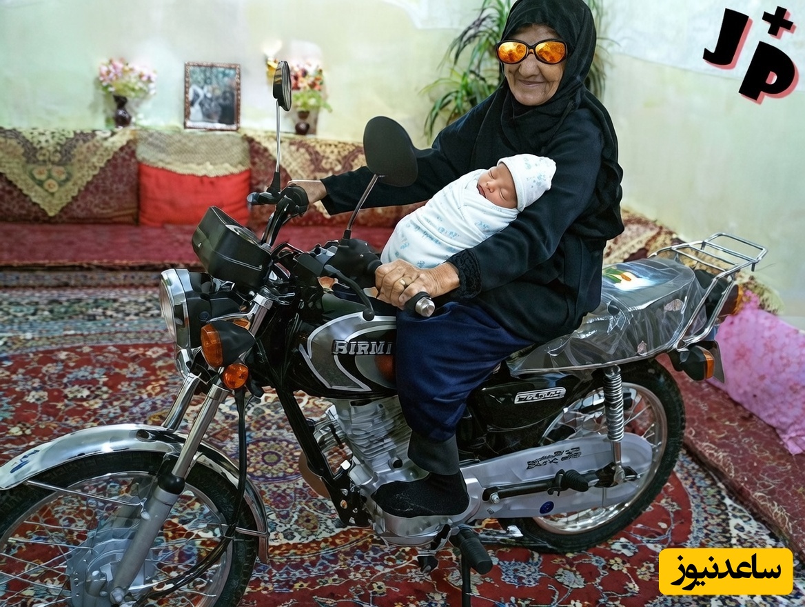 فیلم/خلاقیت خنده دار پدر و مادر ایرانی برای حمل و نقل نوزاد چندماهه شان با موتورسیکلت ثابت کرد ما خودِ خطریم/ هنرنزد ایرانیان است و بس😂