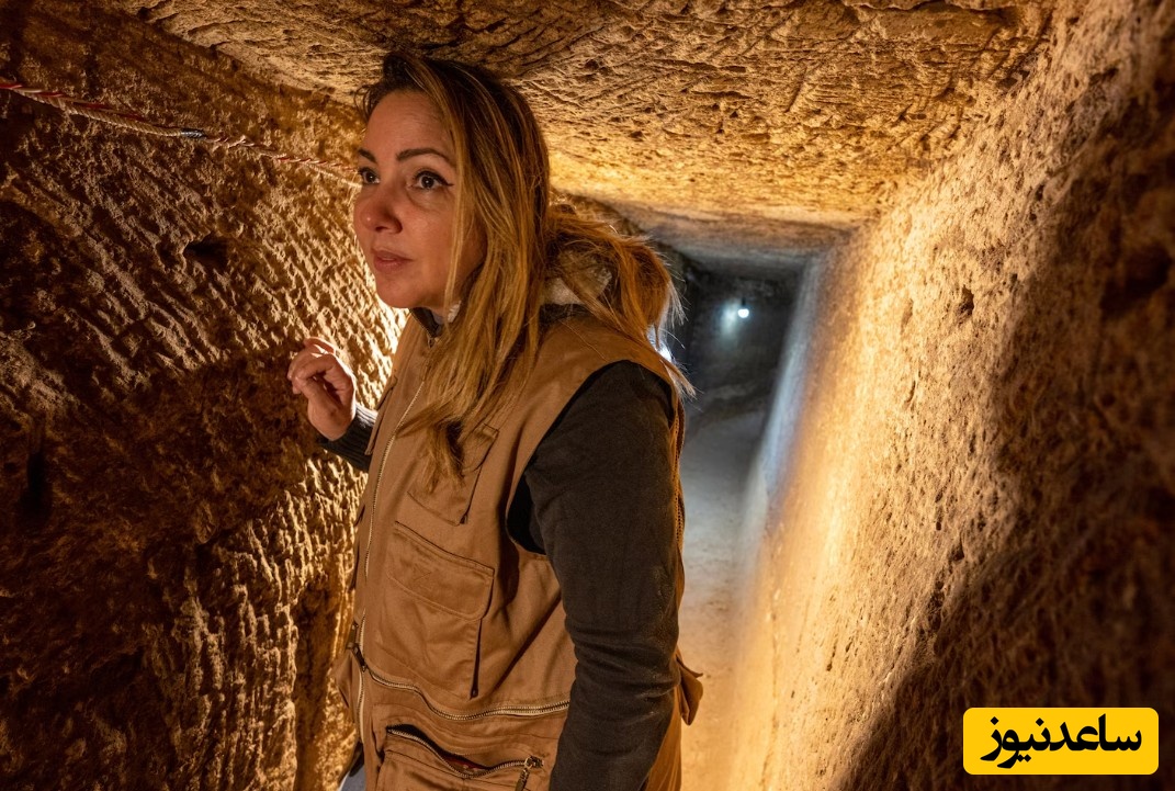 کاتلین مارتینز در بخشی از تونل قدم می‌زند که از دریای داخلی آب شیرین مارئوتیا می‌گذرد، از کنار ورودی معبد عبور می‌کند و تا دریای مدیترانه ادامه می‌یابد. 