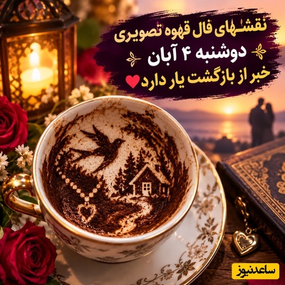 فال قهوه تصویری امروز دوشنبه 4 آبان 1405/  خبری که منتظرش نبودید؛ یک نفر با دست پر و قلبی پشیمان به زندگی‌تان برمی‌گردد💝💖