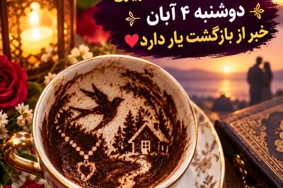 فال قهوه تصویری امروز دوشنبه 4 آبان 1405/  خبری که منتظرش نبودید؛ یک نفر با دست پر و قلبی پشیمان به زندگی‌تان برمی‌گردد💝💖