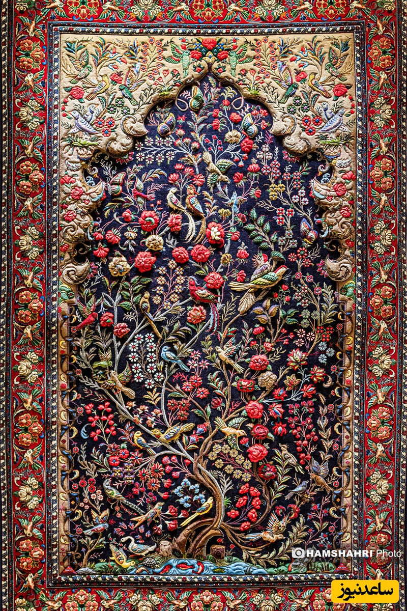 غوغای فرش ابریشم دست‌بافت ایرانی 8 میلیاردی در فضای مجازی / شاهکار واقعی از لوکس و اصالت / هنر ایرانی همیشه حرف اول رو میزنه + ویدئو