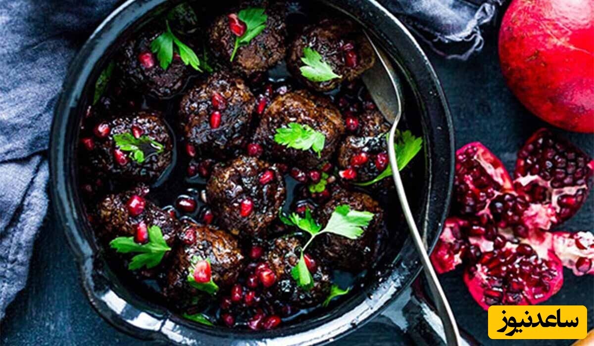 ویدیو؛ غذای محلی ترکیه / طرز تهیه خورشت داوود پاشا با کوفته قلقلی و انار