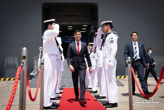 بازدید نخست وزیر انگلیس از پایگاه دریایی یوکوسوکا ژاپن در حاشیه نشست سران گروه جی هفت در ژاپن/ PA
