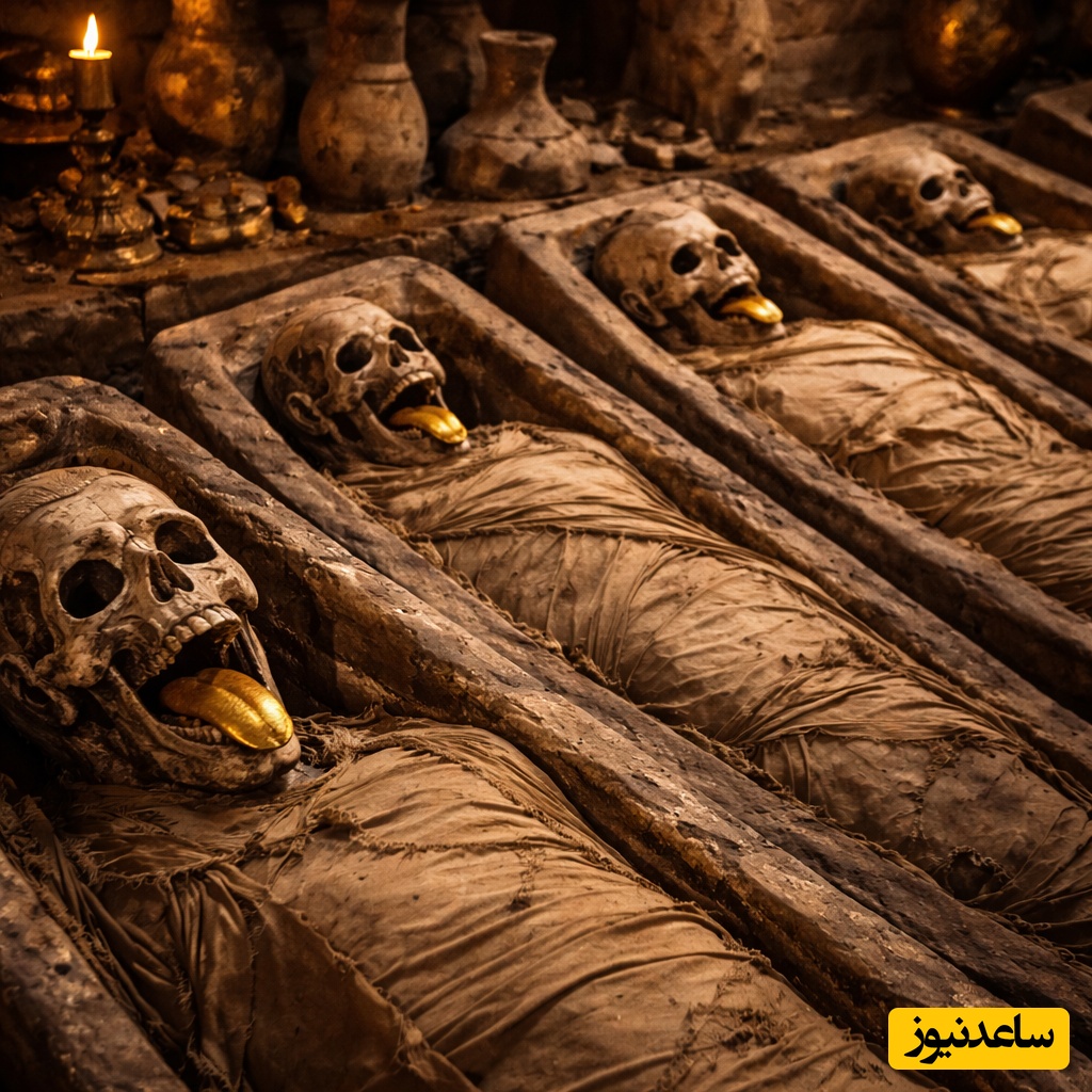 یافته‌های جدید باستان‌شناسی؛ رونمایی از مومیایی‌های عجیب با زبان طلایی