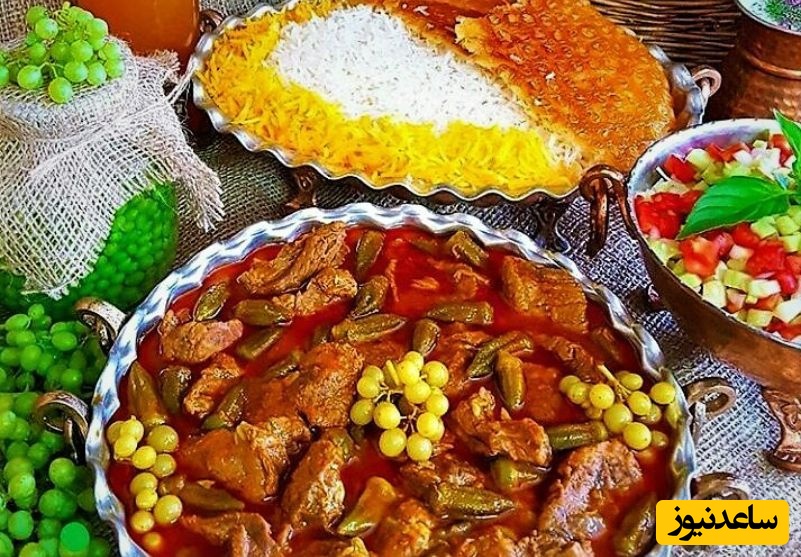 طرز تهیه‌ خورش بامیه لذیذ و خوشمزه اصل به روش مادربزرگ ها، غذایی که عطرش تا 7 کوچه اون طرفتر میره+ عکس