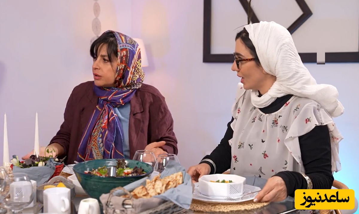 خاطره حاتمی در شام ایرانی: اصالتا اهل زنجان هستم و جغور بغور یکی از غذاهای سنتی ماست/ سیما تیرانداز: خوشحالم که درستش نکردی😂