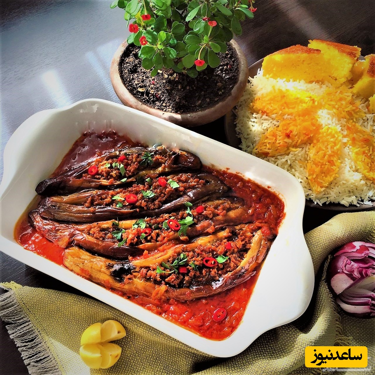 دو دستور پخت ترکی و شمالی بادمجان شکم پر مجلسی با گوشت چرخ کرده+ عکس