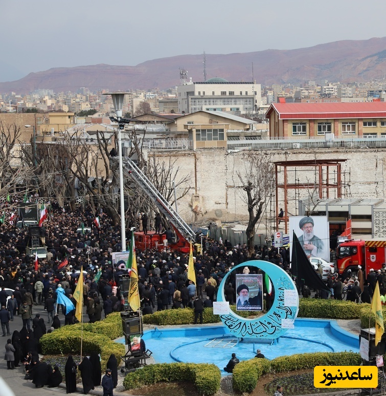 آیین تشییع پیکرهای مطهر شهدای اقتدار آذربایجان شرقی