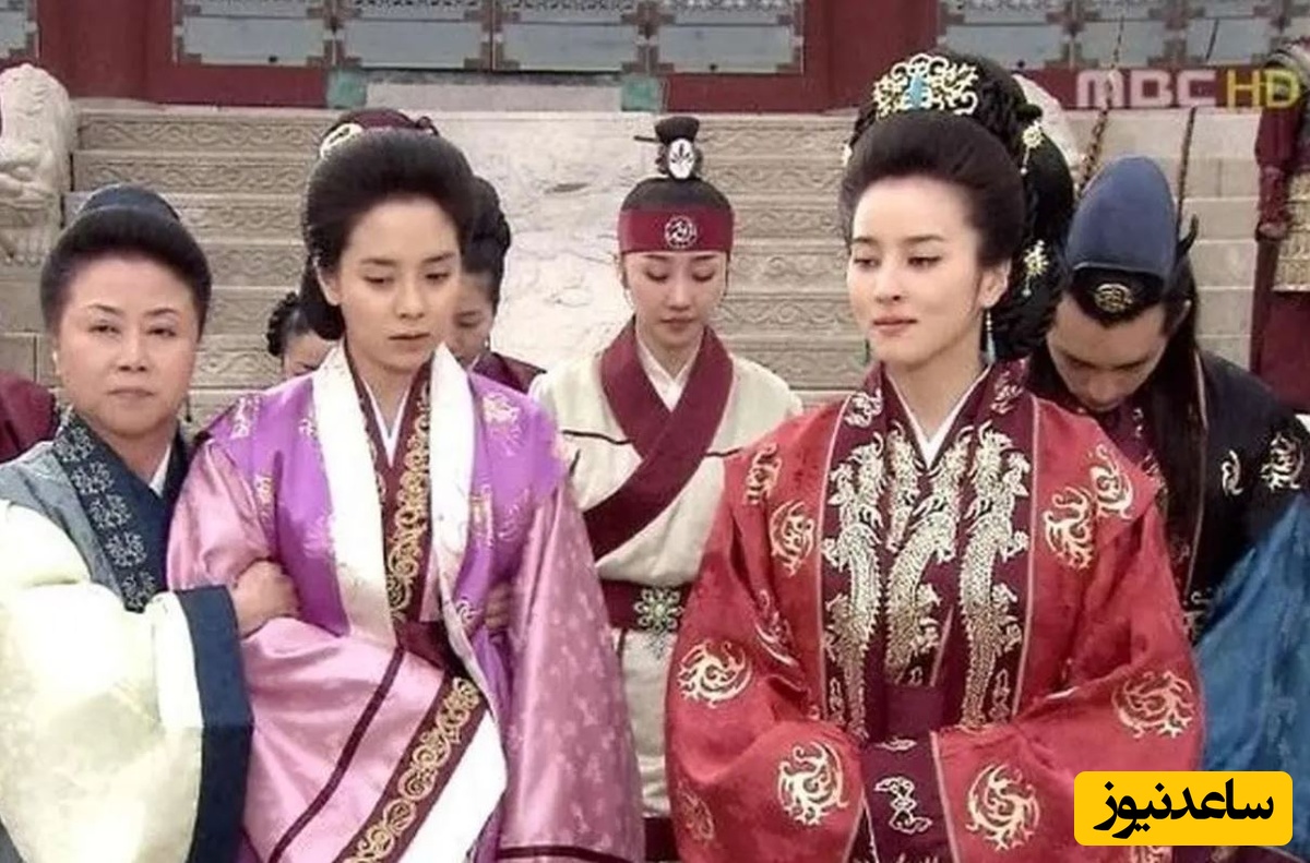 مسخره بازی زن اول و دوم جومونگ در پشت صحنه سریال