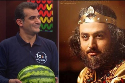 یوزارسیف وارد برنامه 1001 می‌شود / از شدت جذابت شاه حسینی، جناب‌خان دست خودشو برید، زیباییش بر مو غلبه کرد🤣+ ویدئو