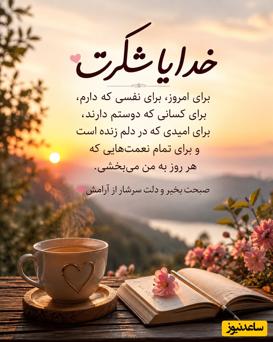 شکرگزاری صبحگاهی/ اگر دلت کمی خسته است، این جملات صبحگاهی مثل نسیمی آرام روحت را نوازش می‌کنند / شکرگزاری امروز یکشنبه 28 تیر 1405 + ویدئو