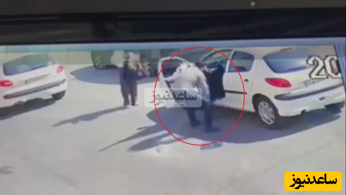 حمله وحشیانه و ضرب و شتم راننده زن توسط یک مرد در اندیشه کرج + ویدئو