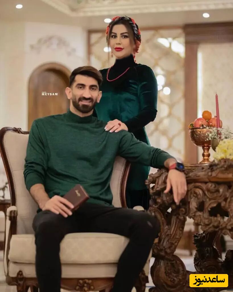(عکس) ست ظروف و شمعدونی های نقره اکرم بانو همسر جوان علیرضا بیرانوند برای سفره هفت سین/ ماشالله چقدر خوشگل و باکلاس😍