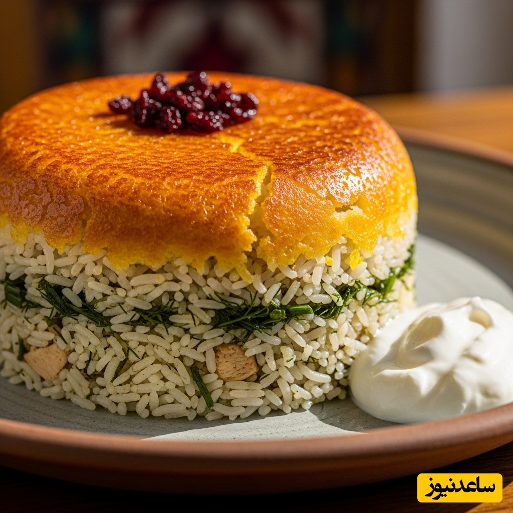 ته چین سبزی پلو