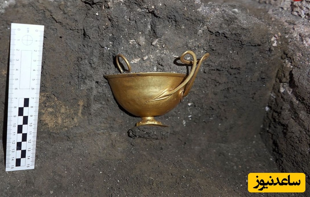 گنج «کاسه‌ها و تاج‌های طلایی» بعد از 2300 سال از عمق 12 متری تپه بیرون آمد