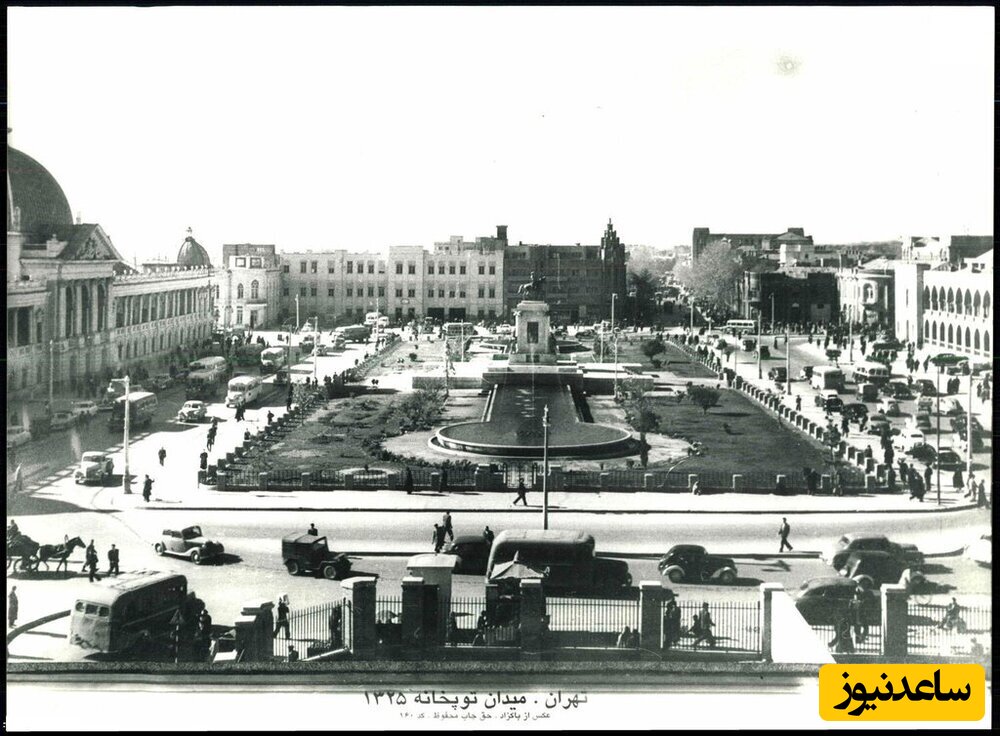 عکس دیده نشده و زیرخاکی از میدان توپخانه در زمان قاجار + عکس