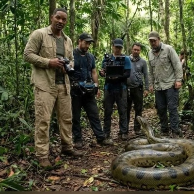 کشف آناکوندای 7.5 متری هنگام ساخت یک مستند با حضور بازیگر مشهور
