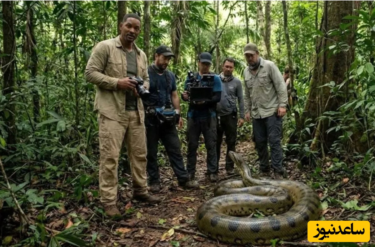 کشف آناکوندای 7.5 متری هنگام ساخت یک مستند با حضور بازیگر مشهور