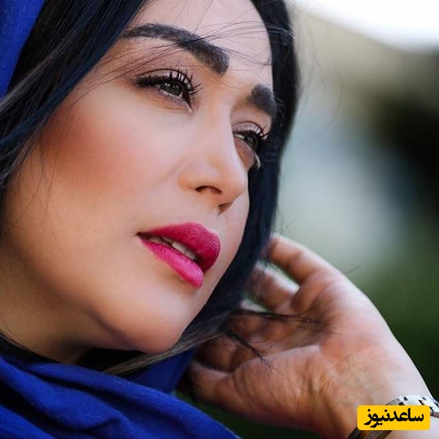 سلفی شیک و فیلتردار سارا منجزی پور در هوای سرد و بارانی با رنگین کمان😍