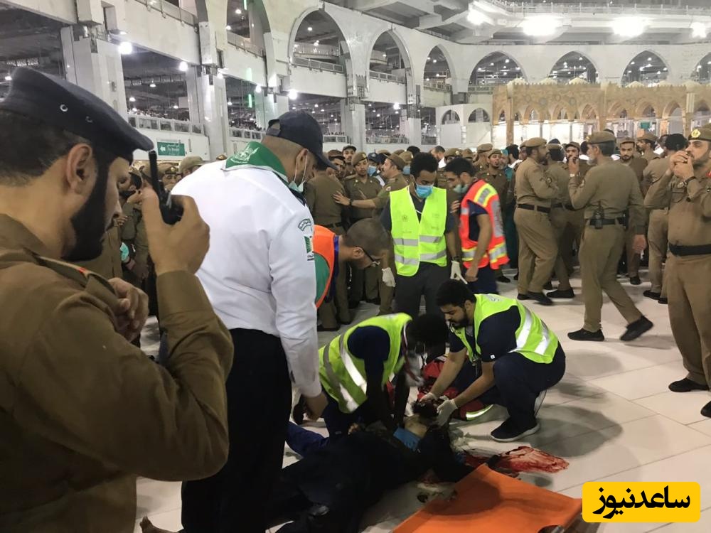 ببینید؛ صحنه هولناک پریدن یک شخص از طبقه بالای مسجدالحرام