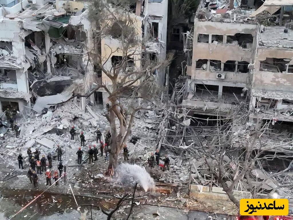 انتشار ویدیویی آخرالزمانی از خسارات سنگین موشک‌های ایران در رامات‌گان