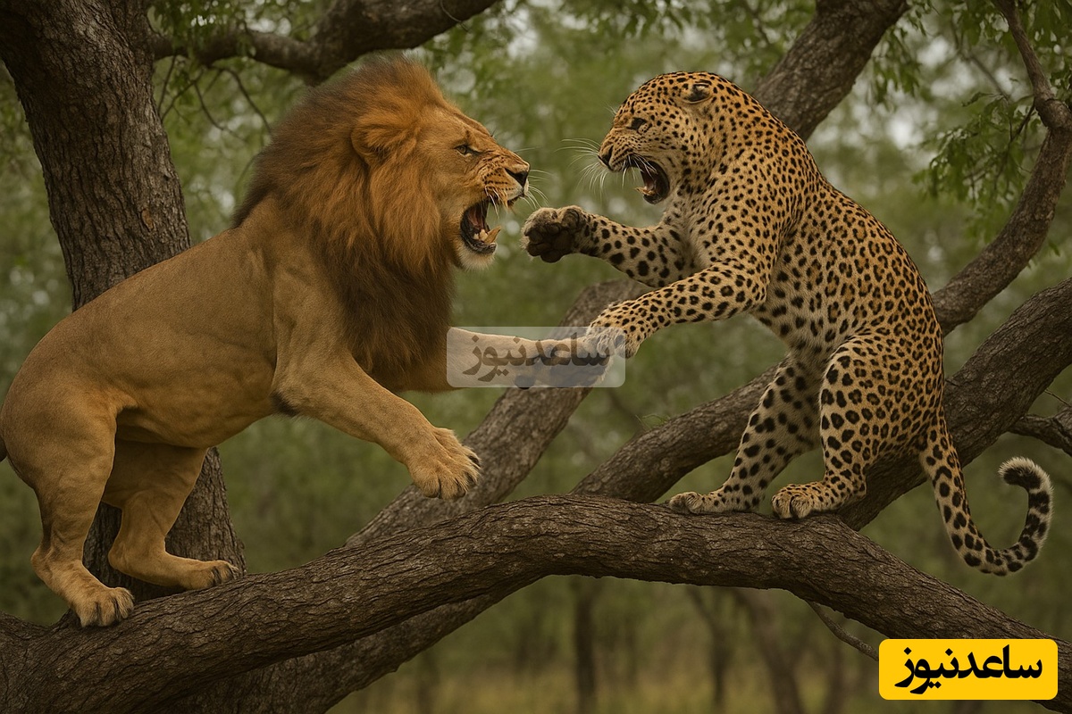 (ویدئو) مستند حیات وحش حیوانات/ راز بقا: نبرد نفس‌گیر  شیر و پلنگ این بار بر فراز آسمان
