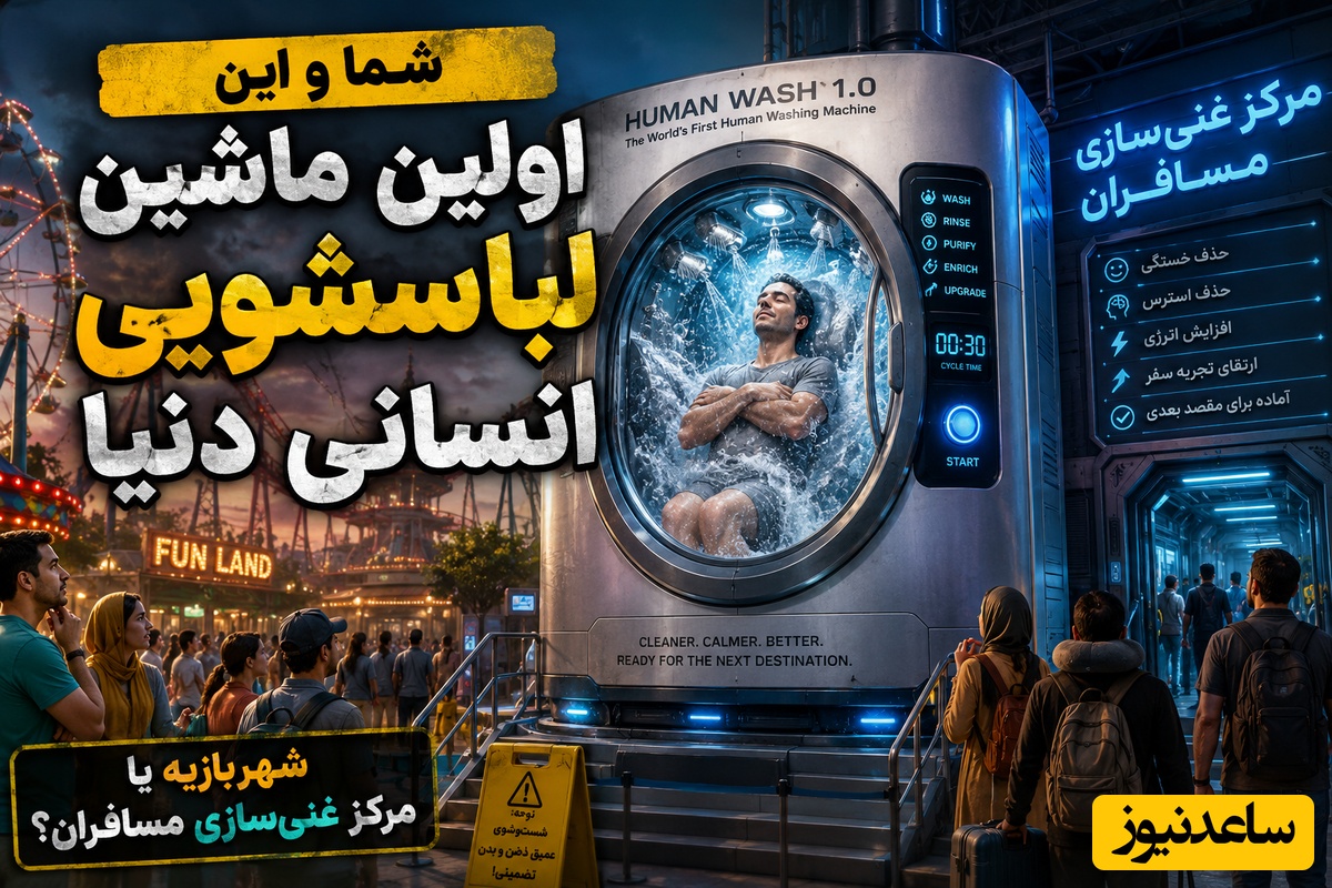 این شما و این اولین ماشین لباسشویی انسانی دنیا؛ شهربازیه یا مرکز غنی‌سازی مسافران؟😂 + فیلم