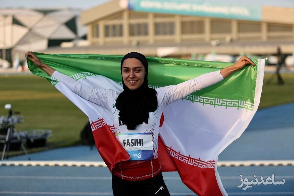 (فیلم) پوشش افتخارآمیز ورزشکار زن ایرانی در لحظه قهرمانی