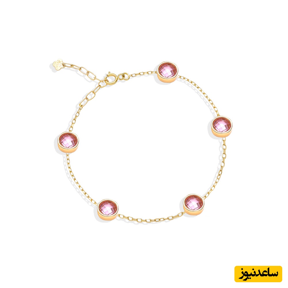 دستبند اسپرت دخترانه طلا